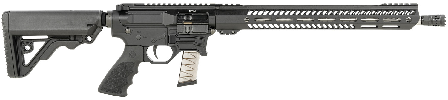 Rock River Arms BT91700V1 LAR-BT9G R9 Competition 9mm Luger 16" Stainless, Black, RRA NSP-2 Stock & Hogue Grip 3 Rock River Arms BT91700V1 LAR-BT9G R9 Competition 9mm Luger 16" Stainless, Black, RRA NSP-2 Stock & Hogue Grip