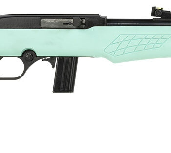 Rossi RS22L1811TL RS22  Full Size 22 LR 10+1 18" Matte Black Steel Barrel, Matte Black Grooved Aluminum Receiver, Teal Synthetic Fixed Stock