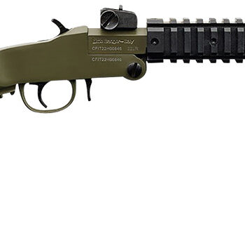 Chiappa Firearms 500266 Little Badger  Full Size 22 LR 1 Shot, 16.50" OD Green Cerakote Steel Threaded Barrel, OD Green Cerakote Quad Picatinny Receiver, OD Green Cerakote Underfolding Wire Frame Stoc