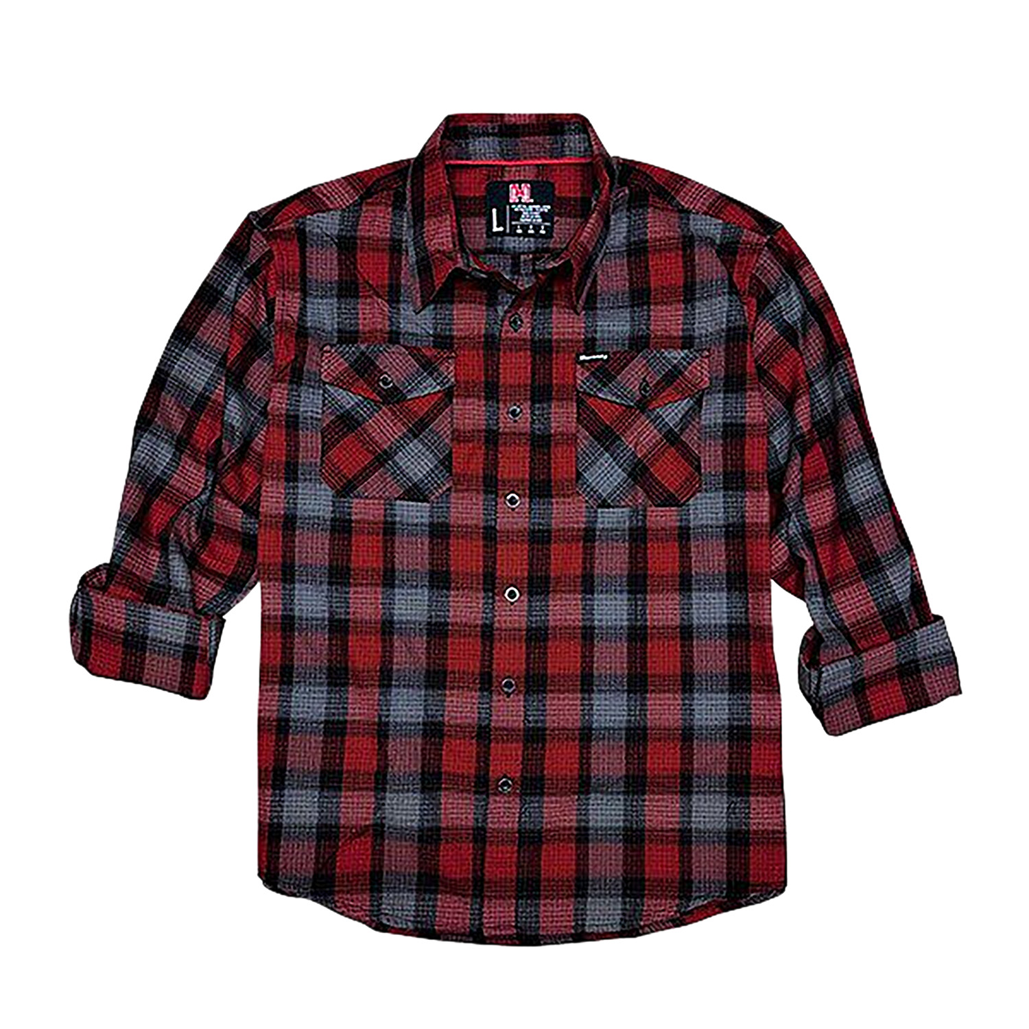 Hornady Gear 32193 Flannel Shirt Large Red/Black/Gray, Cotton/Polyester, Relaxed Fit Button Up 3 Hornady Gear 32193 Flannel Shirt Large Red/Black/Gray, Cotton/Polyester, Relaxed Fit Button Up