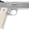 Kimber Mfg.,inc 3200397 High Polished 38 Super 9+1 5" Front Serrations Stainless Steel Slide High Polished Bonded Smooth Ivory Grip 2 170557