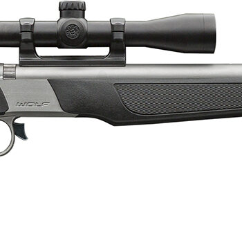 CVA PR2117SSCP Wolf w/Optic 50 Cal 24" Stainless Steel Barrel & Drilled & Tapped Stainless Steel Receiver, Fixed Black Synthetic Stock, KonusShot 3-9x32mm