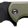 Civivi Knives C803F Praxis 3.75" Folding Plain Black Stonewashed 9Cr18MoV SS Blade, OD Green Textured G10 Handle 1 179399