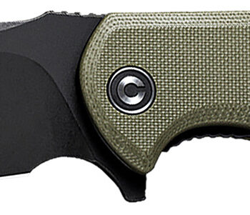 Civivi Knives C803F Praxis  3.75" Folding Plain Black Stonewashed 9Cr18MoV SS Blade, OD Green Textured G10 Handle