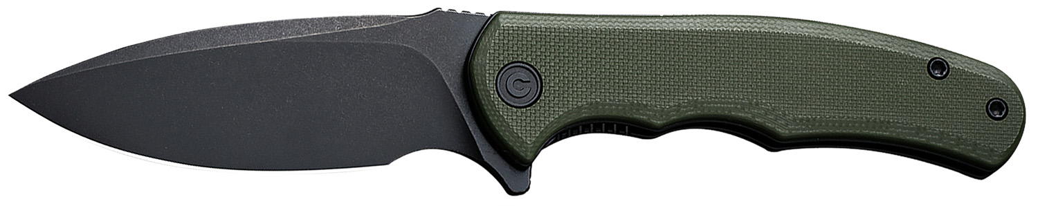 Civivi Knives C18026C-1 Praxis Mini 2.98" Folding Drop Point Plain Black Stonewashed D2 Steel Blade, OD Green Textured G10 Handle 3 Civivi Knives C18026C-1 Praxis Mini 2.98" Folding Drop Point Plain Black Stonewashed D2 Steel Blade, OD Green Textured G10 Handle