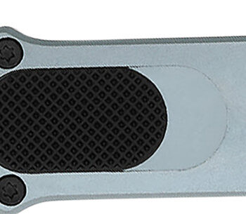 CobraTec Knives CALI952GRYTNS California 952 *CA Compliant 1.75" OTF Tanto Plain Black Stonewashed D2 Steel Blade, 3" Gray Anodized Aluminum Handle