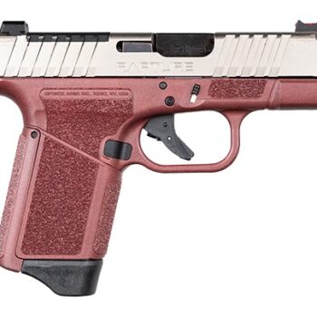 Gforce Arms GF932512CN Rapture  Sub-Compact Frame 9mm Luger 12+1 3.25" Black Steel Barrel, Nickel Steel Optic Cut/Serrated Slide, Red Cerakote Polymer Frame, Shield RMSc/RMR Footprint