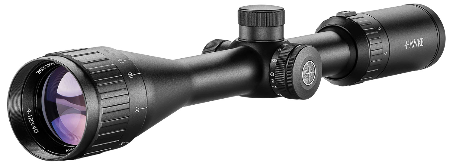 Hawke Sport Optics 14242 Vantage IR Riflescope Black 4-12x40mm 1" Tube Illuminated Red/Green Rimfire 22 WMR Reticle 3 Hawke Sport Optics 14242 Vantage IR Riflescope Black 4-12x40mm 1" Tube Illuminated Red/Green Rimfire 22 WMR Reticle