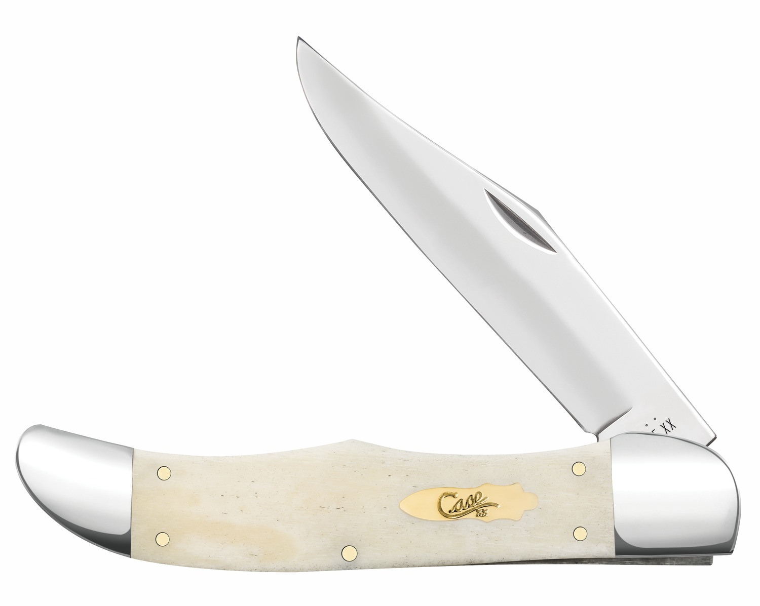 Case 11024 Hunter 4.10" Folding Clip Point Plain Mirror Polished Tru-Sharp SS Blade, Smooth Natural Bone Handle 3 Case 11024 Hunter 4.10" Folding Clip Point Plain Mirror Polished Tru-Sharp SS Blade, Smooth Natural Bone Handle