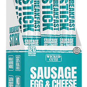 Wicked Cutz WCBR12SEC Sausage Egg & Cheese Breakfast Sticks  12 Pack