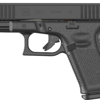 Glock PV2350203 G23 V 40 S&W 13+1 4.02" Black GMB Barrel, Black nDLC Steel Serrated Slide, Black Polymer Frame w/Accessory Rail, Interchangeable Backstrap Grip, Ambidextrous