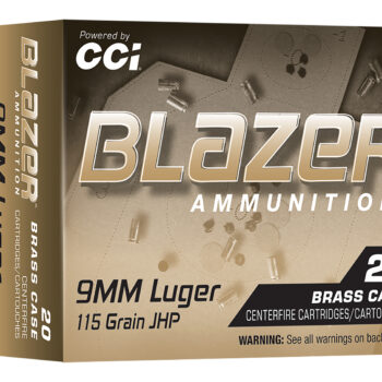 CCI 5239A Blazer  9mmLuger 115gr Jacketed Hollow Point 20/Box