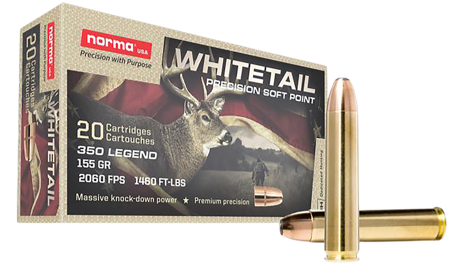 Norma Ammunition 603404704 Whitetail 350Legend 155gr Soft Point 20 Per Box/10 Case 3 Norma Ammunition 603404704 Whitetail 350Legend 155gr Soft Point 20 Per Box/10 Case
