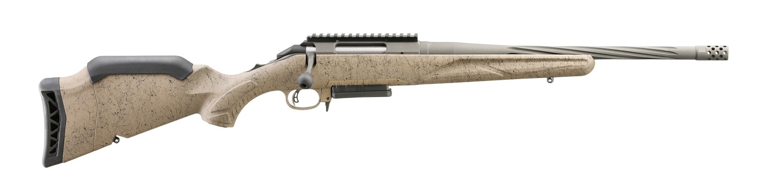 Ruger 46997 American II Ranch 243 Win 3+1 16.10" Cobalt Cerakote Spiral Threaded Barrel & Alloy Steel Receiver w/Picatinny Rail, Flat Dark Earth Splatter Fixed Synthetic Stock 3 Ruger 46997 American II Ranch 243 Win 3+1 16.10" Cobalt Cerakote Spiral Threaded Barrel & Alloy Steel Receiver w/Picatinny Rail, Flat Dark Earth Splatter Fixed Synthetic Stock