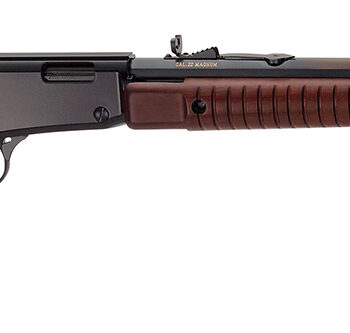 Henry H003TM Pump  22 WMR Caliber with 12+1 Capacity, 20.50" Octagon Barrel, Black Metal Finish & American Walnut Stock Right Hand (Full Size)