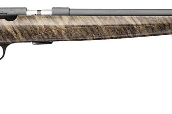 Browning 025259270 T-Bolt Target/Varmint SR 17 HMR 10+1 22" Matte Blued Threaded Barrel, Blue Polished Steel Drilled & Tapped Receiver, Mossy Oak Bottomland Monte Carlo Synthetic Stock, Right Hand