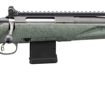 Ruger 46965 American II Scout 5.56 NATO 10+1 16.10" Cobalt Cerakote Threaded Barrel, Alloy Steel Receiver w/Scope Rail, Leaf Green Splatter Adj LOP Synthetic Stock