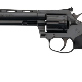 Colt Mfg KCOBRA22-BP6RFO King Cobra Target 22 LR 10rd Shot 6" Blued Vent Rib Barrel, Blued Carbon Steel Cylinder & Frame, Black Hogue Overmolded Grip, Exposed Hammer