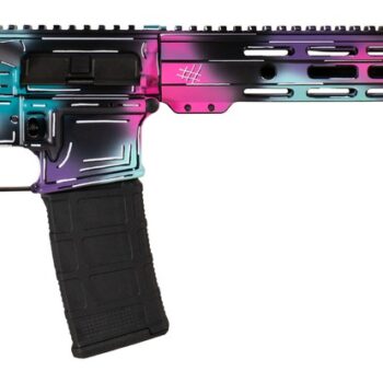 Shark Coast Tactical SCC101938DISB Anime-15  5.56 NATO 30+1 16" Black Nitride Threaded Barrel, Disco Cerakote Aluminum Receiver w/Picatinny Rail, M-LOK Handguard, Magpul Collapsible Black Polymer Stoc