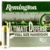 Remington Ammunition 28971 Ultimate Defense Full Size Handgun 45ACP 185gr Brass Jacketed Hollow Point 20 Per Box/25 Case 1 3795