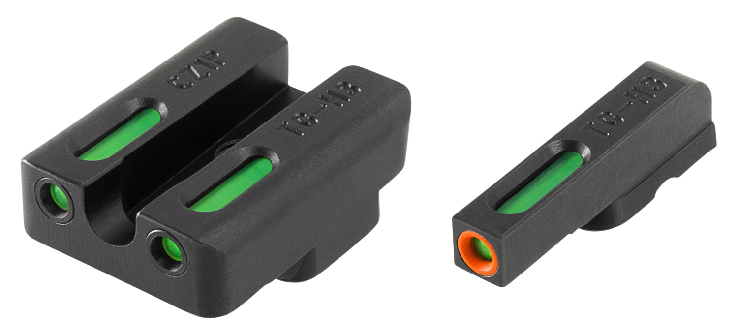 TruGlo TG13CZ1PC TFX Pro Black | Green Tritium & Fiber Optic Orange Outline Front Sight Green Tritium & Fiber Optic Rear Sight 2 TruGlo TG13CZ1PC TFX Pro Black | Green Tritium & Fiber Optic Orange Outline Front Sight Green Tritium & Fiber Optic Rear Sight