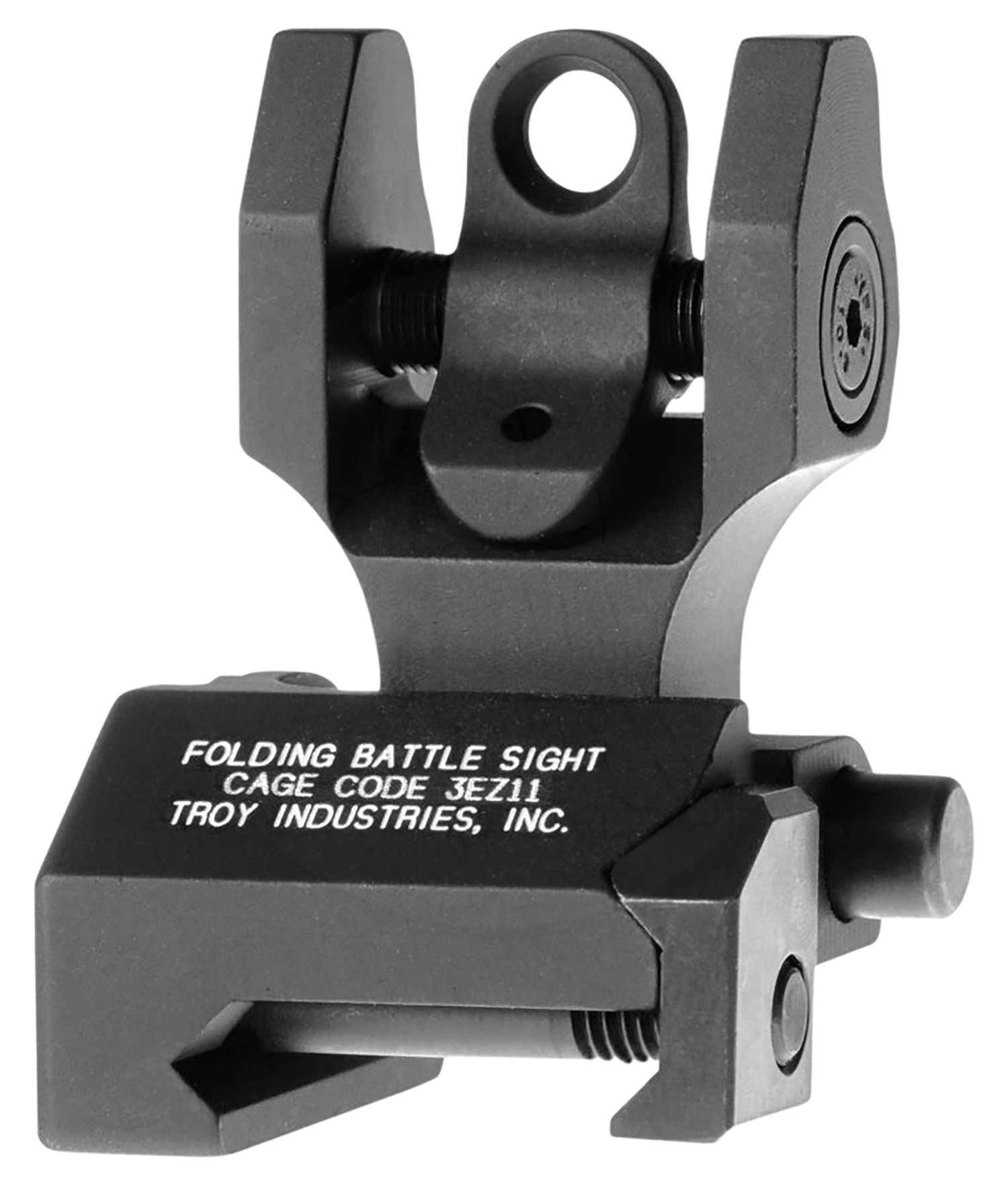 Troy Ind SSIGFBSROBT00 Rear Folding BattleSight Round Black Hardcoat Anodized for AR-15 3 Troy Ind SSIGFBSROBT00 Rear Folding BattleSight Round Black Hardcoat Anodized for AR-15