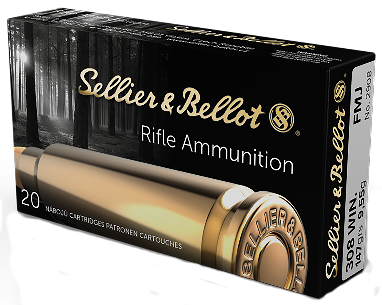 Sellier & Bellot SB308A Rifle 308Win 147gr Full Metal Jacket 20 Per Box/25 Case 2 Sellier & Bellot SB308A Rifle 308Win 147gr Full Metal Jacket 20 Per Box/25 Case