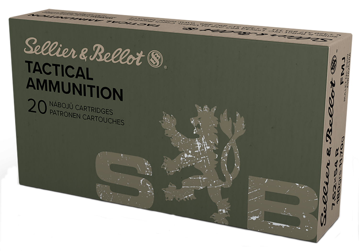 Sellier & Bellot SB76254RA Rifle 7.62x54mmR 180gr Full Metal Jacket 20 Per Box/20 Case 2 Sellier & Bellot SB76254RA Rifle 7.62x54mmR 180gr Full Metal Jacket 20 Per Box/20 Case