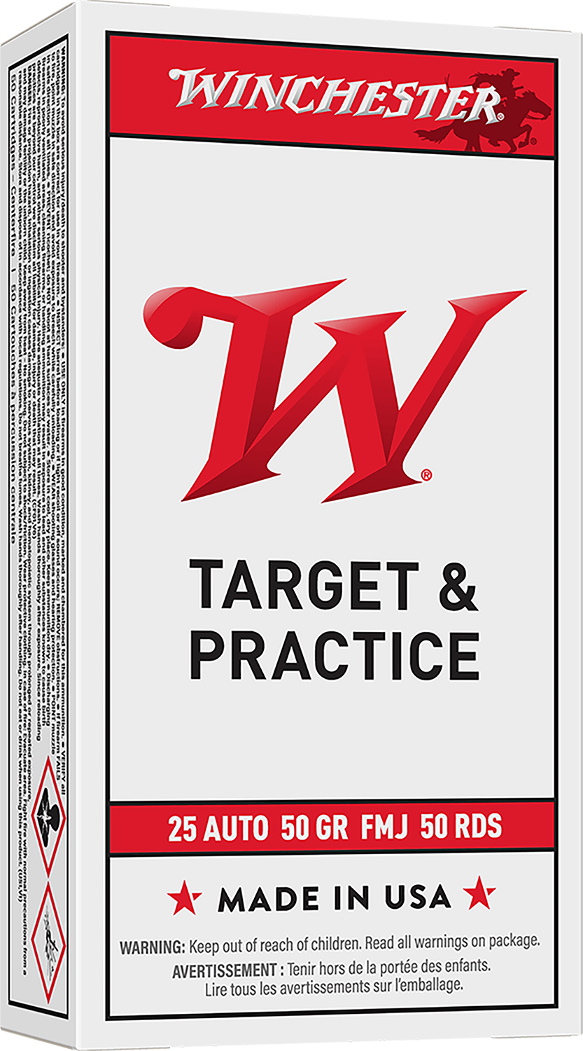 Winchester Ammo Q4203 USA 25ACP 50gr Full Metal Jacket 50 Per Box/10 Case 2 Winchester Ammo Q4203 USA 25ACP 50gr Full Metal Jacket 50 Per Box/10 Case