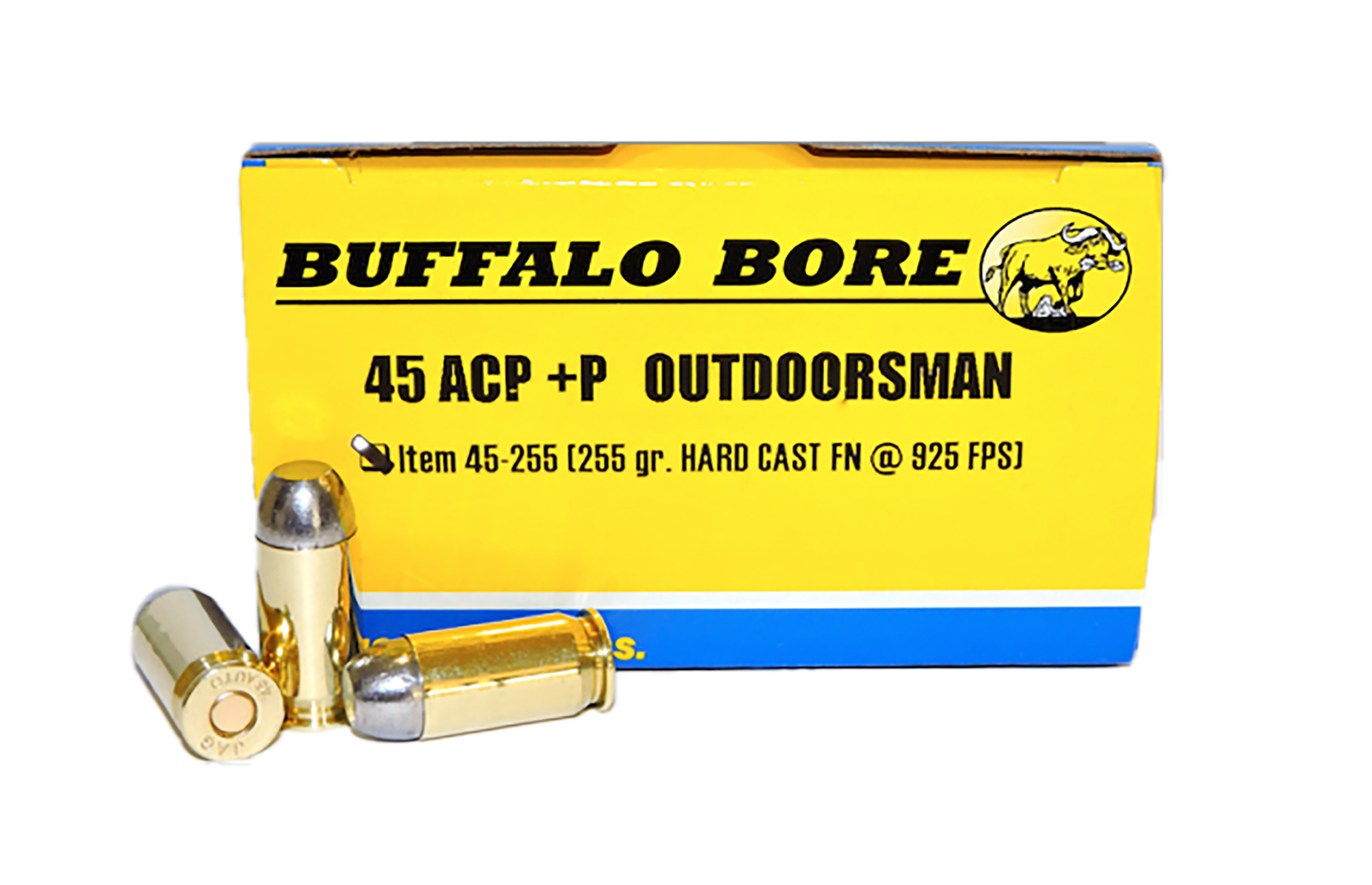 Buffalo Bore Ammunition 4525520 Outdoorsman Strictly Business 45ACP +P 255gr Hard Cast Flat Nose 20 Per Box/12 Case 3 Buffalo Bore Ammunition 4525520 Outdoorsman Strictly Business 45ACP +P 255gr Hard Cast Flat Nose 20 Per Box/12 Case