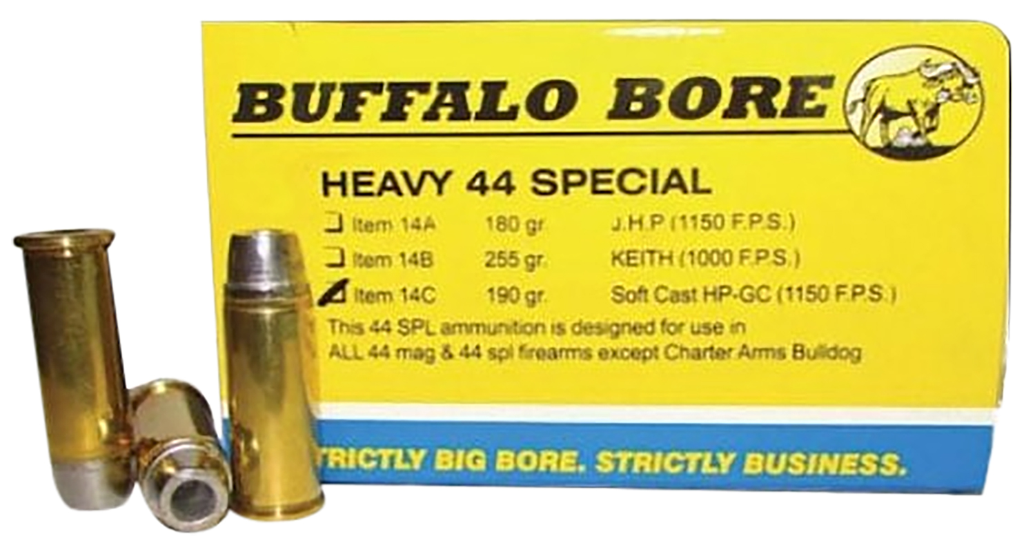 Buffalo Bore Ammunition 14C20 Heavy Strictly Business 44S&W Spl 190gr Soft Cast Hollow Point 20 Per Box/12 Case 3 Buffalo Bore Ammunition 14C20 Heavy Strictly Business 44S&W Spl 190gr Soft Cast Hollow Point 20 Per Box/12 Case