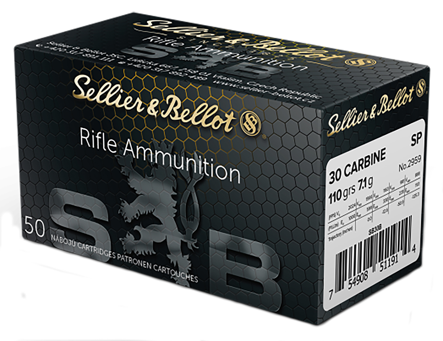 Sellier & Bellot SB30B Rifle 30Carbine 110gr Soft Point 50 Per Box/20 Case 2 Sellier & Bellot SB30B Rifle 30Carbine 110gr Soft Point 50 Per Box/20 Case