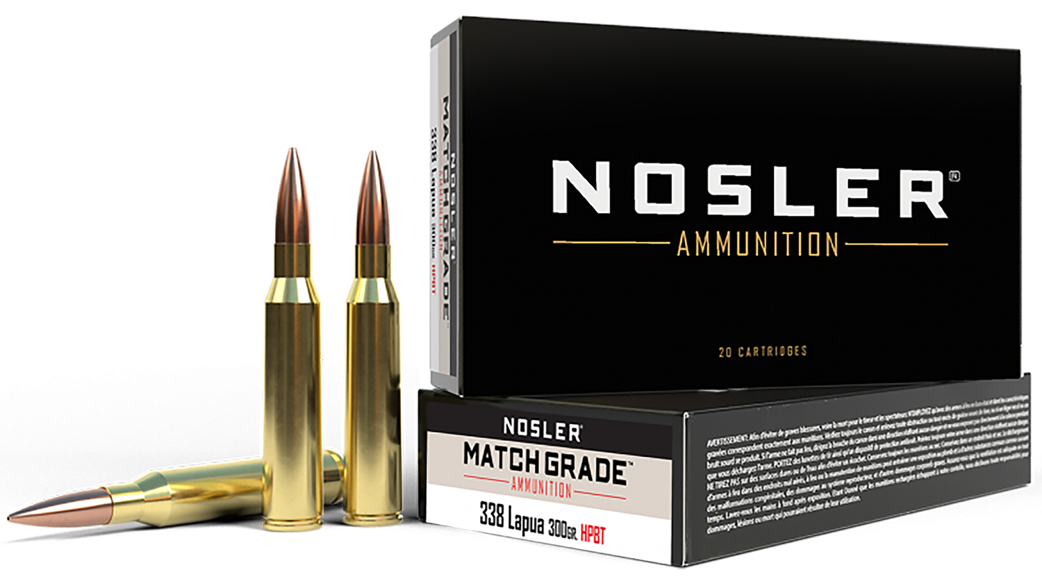 Nosler 43136 Match Grade 338LapuaMag 300gr Custom Competition Hollow Point Boat Tail 20 Per Box/10 Case 3 Nosler 43136 Match Grade 338LapuaMag 300gr Custom Competition Hollow Point Boat Tail 20 Per Box/10 Case