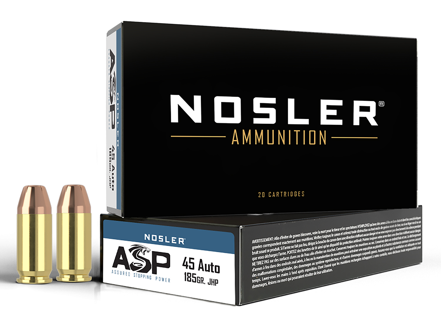 Nosler 51271 Assured Stopping Power Handgun 45ACP 185gr Jacketed Hollow Point 50 Per Box/10 Case 3 Nosler 51271 Assured Stopping Power Handgun 45ACP 185gr Jacketed Hollow Point 50 Per Box/10 Case