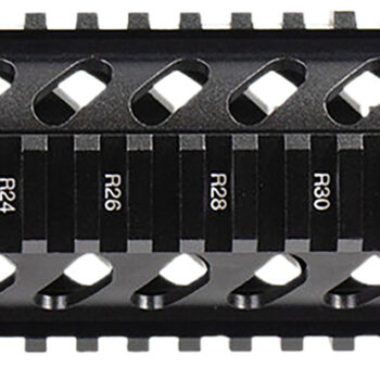 Aim Sports MT061 AR Handguard  10" Mid-Length Style Made of Aluminum with Black Anodized Finish & Quad Rail