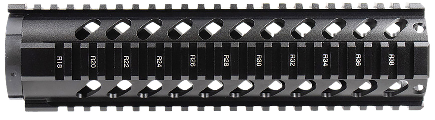 Aim Sports MT061 AR Handguard 10" Mid-Length Style Made of Aluminum with Black Anodized Finish & Quad Rail 2 Aim Sports MT061 AR Handguard 10" Mid-Length Style Made of Aluminum with Black Anodized Finish & Quad Rail
