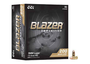 BLAZER 9MM 115GR FMJ 200RD TRAY