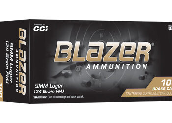 BLAZER 9MM 124GR FMJ 100RD TRAY