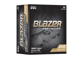 BLAZER 9MM 124GR FMJ 200RD TRAY