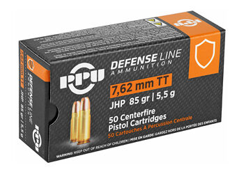 Alternative view of PPU 7.62 TOKAREV JHP 85GR 50/500