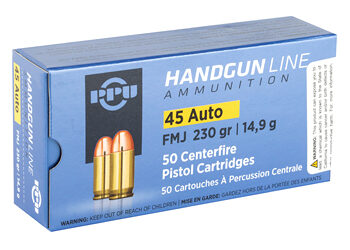 Alternative view of PPU 45ACP FMJ 230GR 50/500