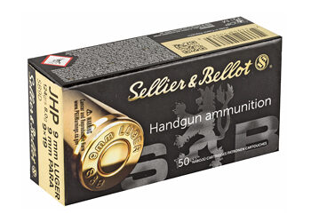 Alternative view of S&B 9MM 124GR JHP 50/1000
