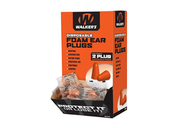WALKER'S FOAM EAR PLUGS 200PK ORG