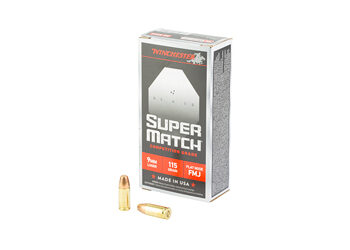 WIN SUPER MATCH 9MM 115GR FN 50/500