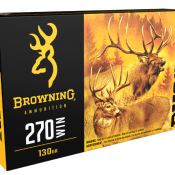 Browning Ammo B192402701 BXS Copper Expansion 270Win 130gr Lead Free Solid Expansion Polymer Tip 20 Per Box/10 Case