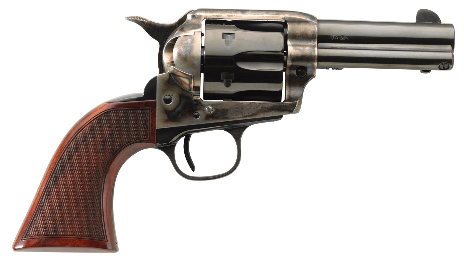 Taylors & Company 556217DE Short Stroke Runnin Iron Deluxe 45 Colt (LC) 6rd 3.50" Blued Cylinder & Barrel Color Case Hardened Steel Frame Checkered Walnut Grip (Taylor Tuned) 3 Taylors & Company 556217DE Short Stroke Runnin Iron Deluxe 45 Colt (LC) 6rd 3.50" Blued Cylinder & Barrel Color Case Hardened Steel Frame Checkered Walnut Grip (Taylor Tuned)