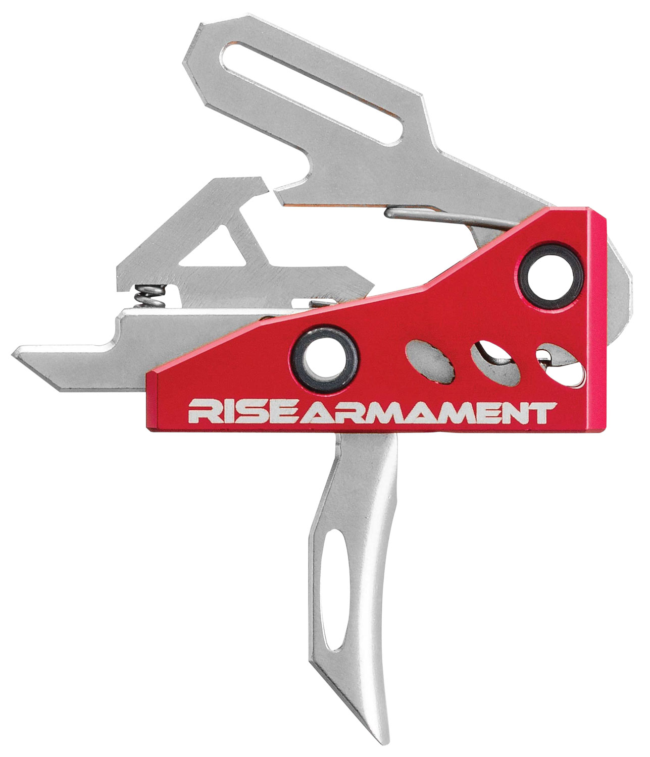 Rise Armament RA535APT RA-535 High Performance Single-Stage Straight Trigger with 3.50 lbs Draw Weight & Silver/Red Hardcoat Anodized Finish for AR-Platform 2 Rise Armament RA535APT RA-535 High Performance Single-Stage Straight Trigger with 3.50 lbs Draw Weight & Silver/Red Hardcoat Anodized Finish for AR-Platform