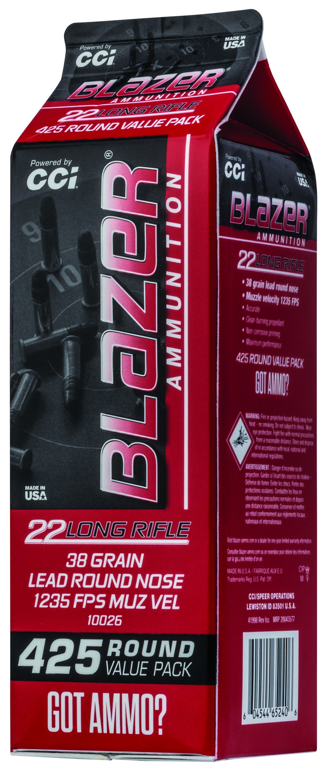 CCI 10026 Blazer Rimfire 22LR 38gr Lead Round Nose 425 Per Box/8 Case 2 CCI 10026 Blazer Rimfire 22LR 38gr Lead Round Nose 425 Per Box/8 Case