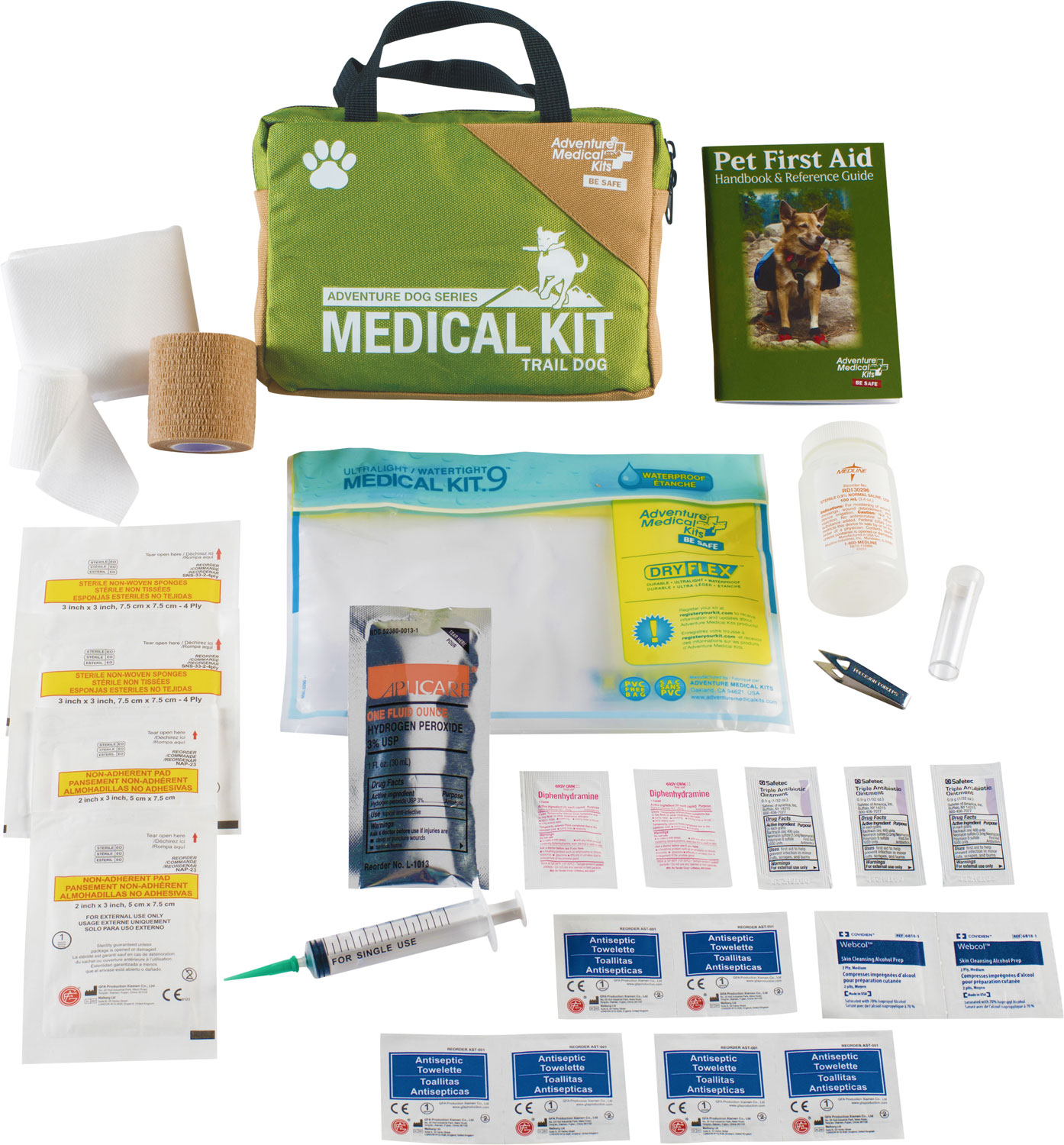 Adventure Medical Kits 01350115 Adventure Trail Dog Medical Kit Treats Injuries Green 3 Adventure Medical Kits 01350115 Adventure Trail Dog Medical Kit Treats Injuries Green