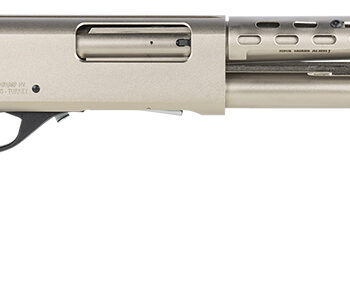 Rock Island AGM5 All Generations  12 Gauge Pump 3" 5+1 18.50" with Heat Shield, Nickel Barrel/Rec, Black Synthetic Furniture, Adj. Comb Stock